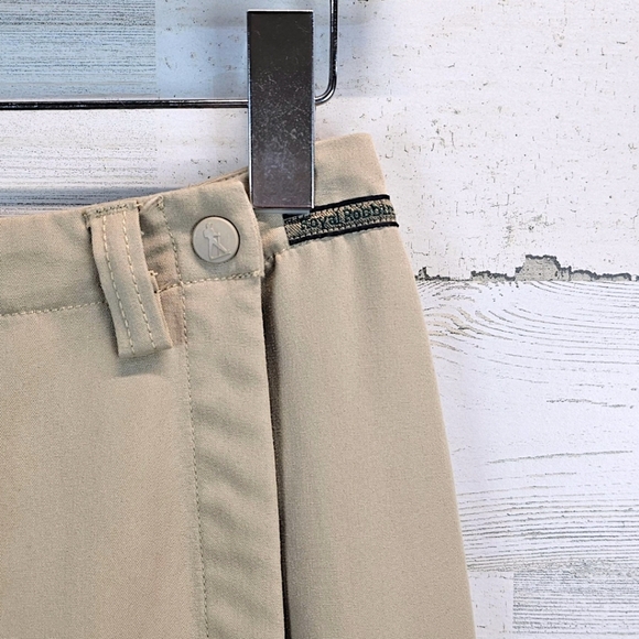 VTG Royal Robbins Women Khaki Chino Wrap Midi Skirt 6 Academia Neutral Essential - Picture 8 of 11